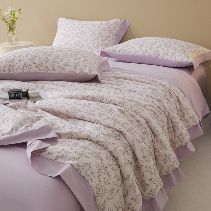 91家纺网 家纺一手货源 找家纺 柒月家居 2026新款凉感冰丝夏被空调被夏凉被 花语兔