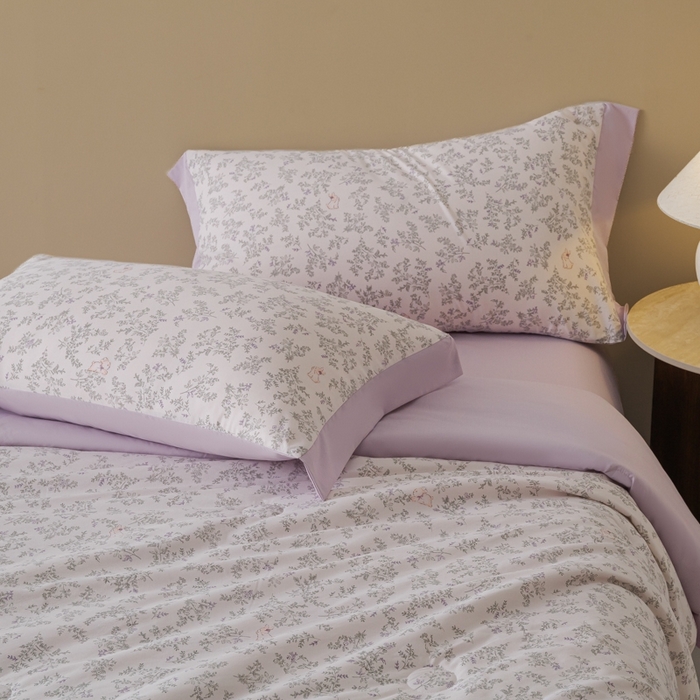 91家纺网 家纺一手货源 找家纺 柒月家居 2026新款凉感冰丝夏被空调被夏凉被 花语兔