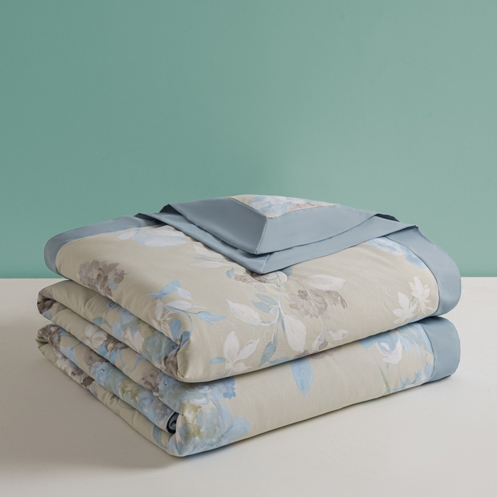 91家纺网 家纺一手货源 找家纺 柒月家居 2026新款凉感冰丝夏被空调被夏凉被 南乔