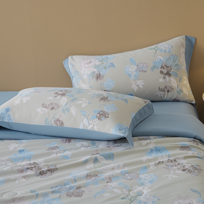 91家纺网 家纺一手货源 找家纺 柒月家居 2026新款凉感冰丝夏被空调被夏凉被 南乔