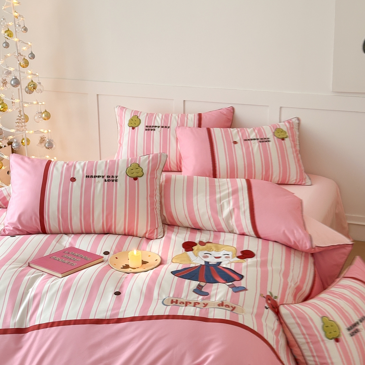 91家纺网 家纺一手货源 找家纺 西西家居 2026新款100S长绒棉全棉纯棉四件套-小可爱 小可爱-粉