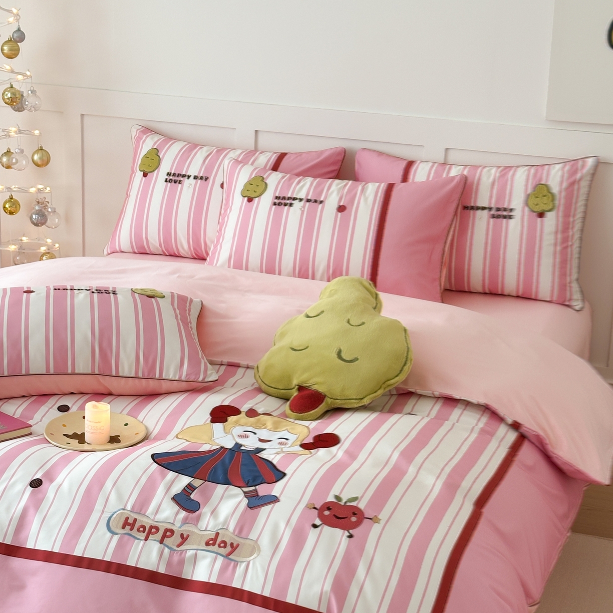 91家纺网 家纺一手货源 找家纺 西西家居 2026新款100S长绒棉全棉纯棉四件套-小可爱 小可爱-粉