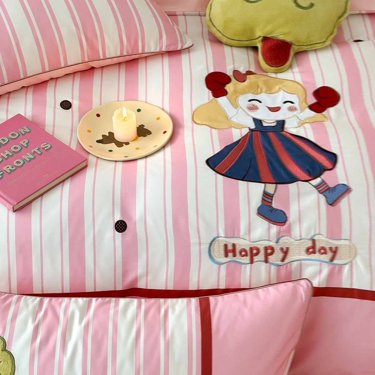 91家纺网 家纺一手货源 找家纺 西西家居 2026新款100S长绒棉全棉纯棉四件套-小可爱 小可爱-粉