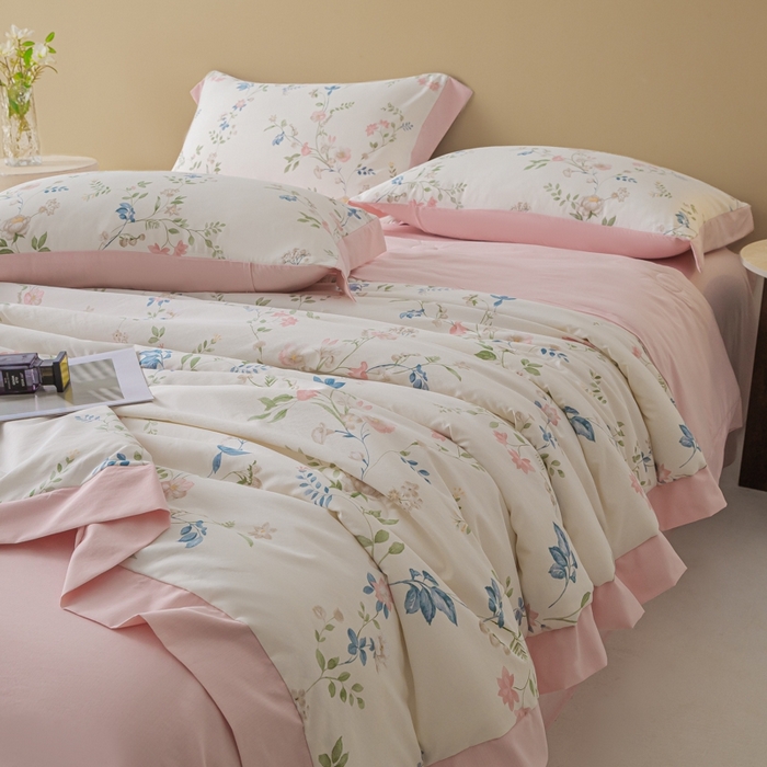 91家纺网 家纺一手货源 找家纺 柒月家居 2026新款凉感冰丝夏被空调被夏凉被 未央