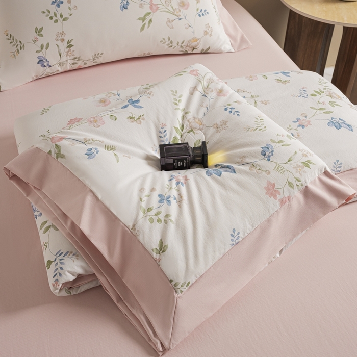 91家纺网 家纺一手货源 找家纺 柒月家居 2026新款凉感冰丝夏被空调被夏凉被 未央