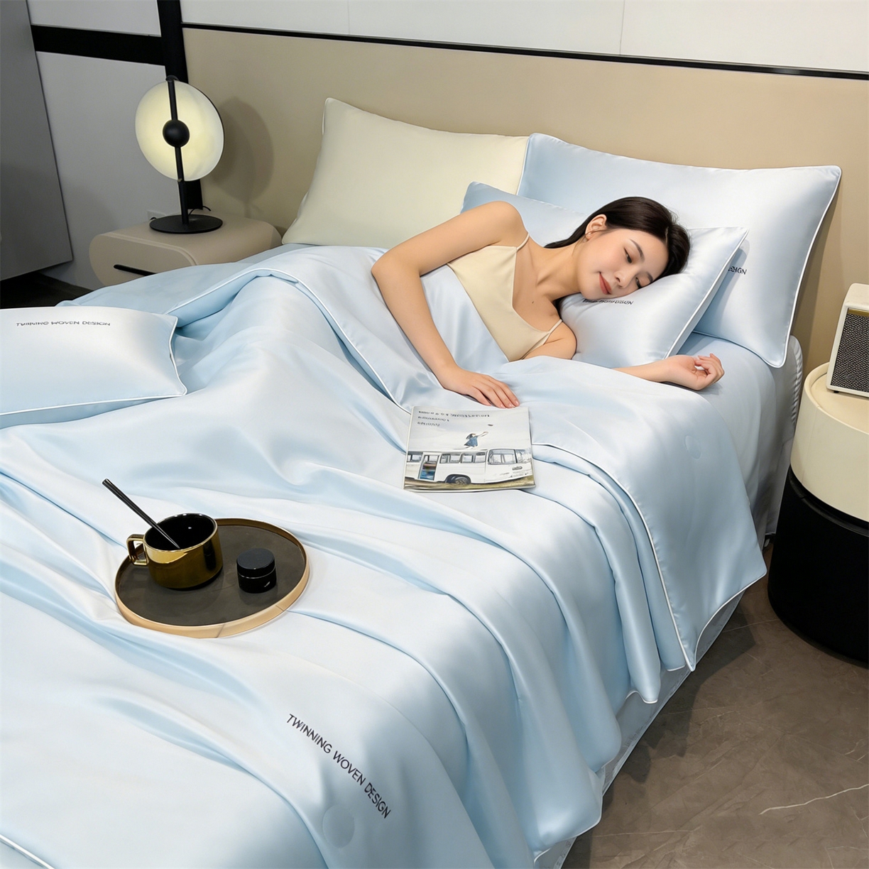 91家纺网 家纺一手货源 找家纺 （总）招财星家纺 2026新款可水洗真丝被夏天空调被单人夏凉被冰丝夏被被子双人薄被（带质检报告买家秀）