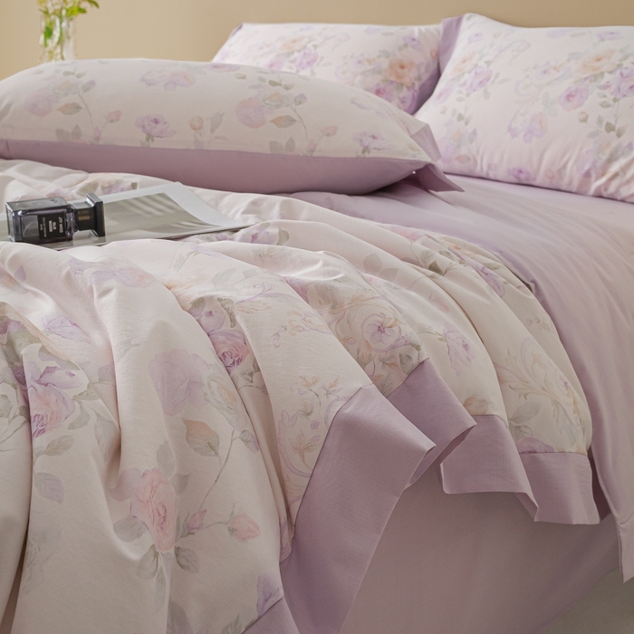 91家纺网 家纺一手货源 找家纺 柒月家居 2026新款凉感冰丝夏被空调被夏凉被 伊莉莎粉