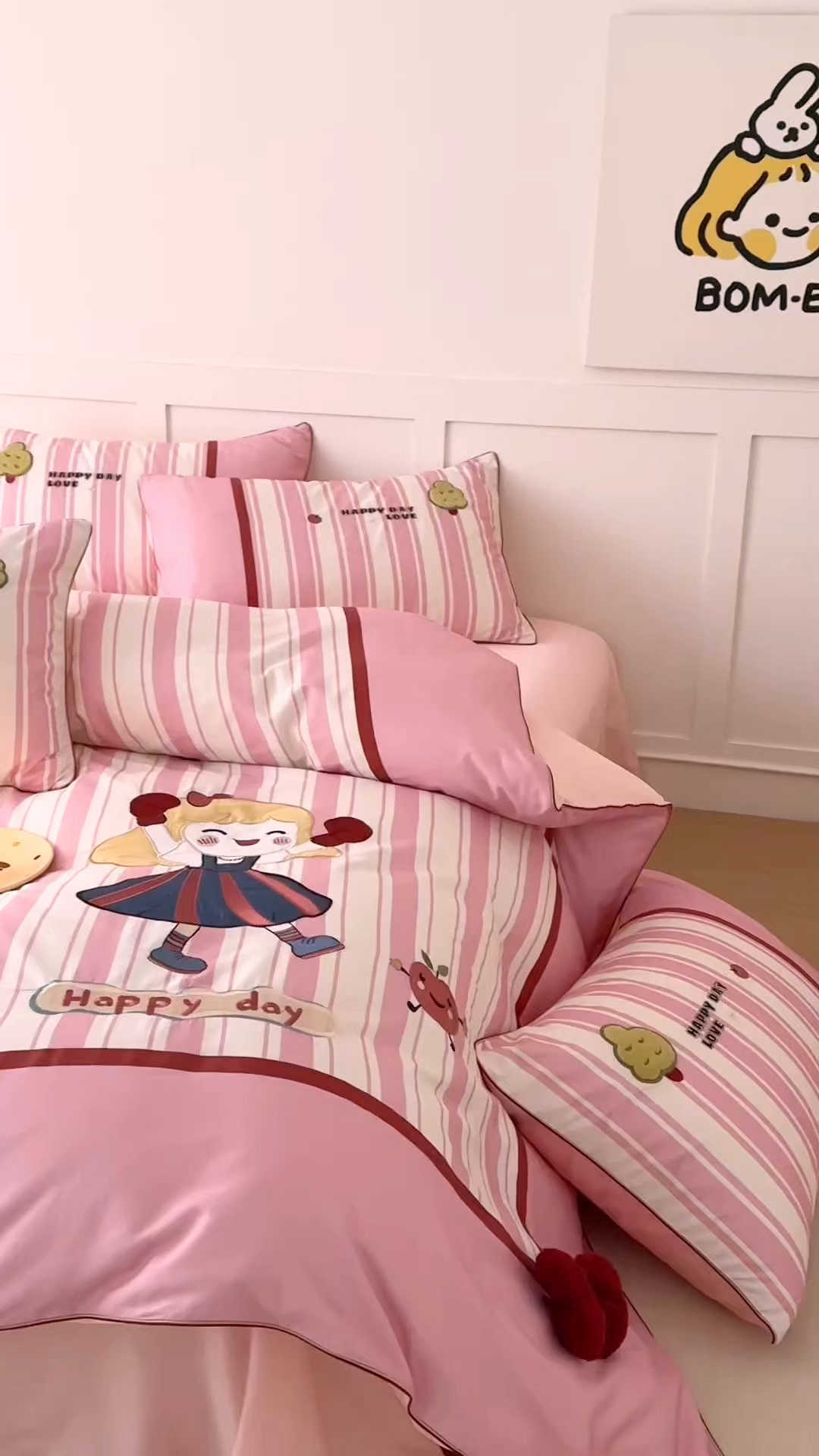 91家纺网 家纺一手货源 找家纺 （总）西西家居 2026新款100S长绒棉全棉纯棉四件套-小可爱