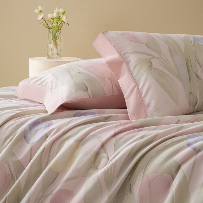 91家纺网 家纺一手货源 找家纺 柒月家居 2026新款凉感冰丝夏被空调被夏凉被 郁金香玉