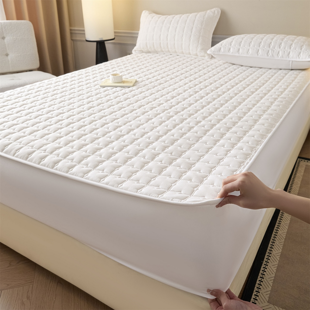 91家纺网 家纺一手货源 找家纺 （总）优眠坊 2026新款夹棉床笠/防水床笠   床笠三件套