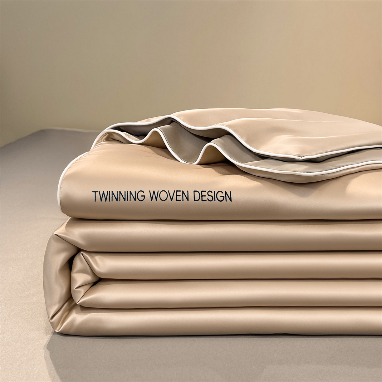 91家纺网 家纺一手货源 找家纺 招财星家纺 2026新款可水洗真丝被夏天空调被单人夏凉被冰丝夏被被子双人薄被（带质检报告买家秀） 丝语-奶咖+暖棕