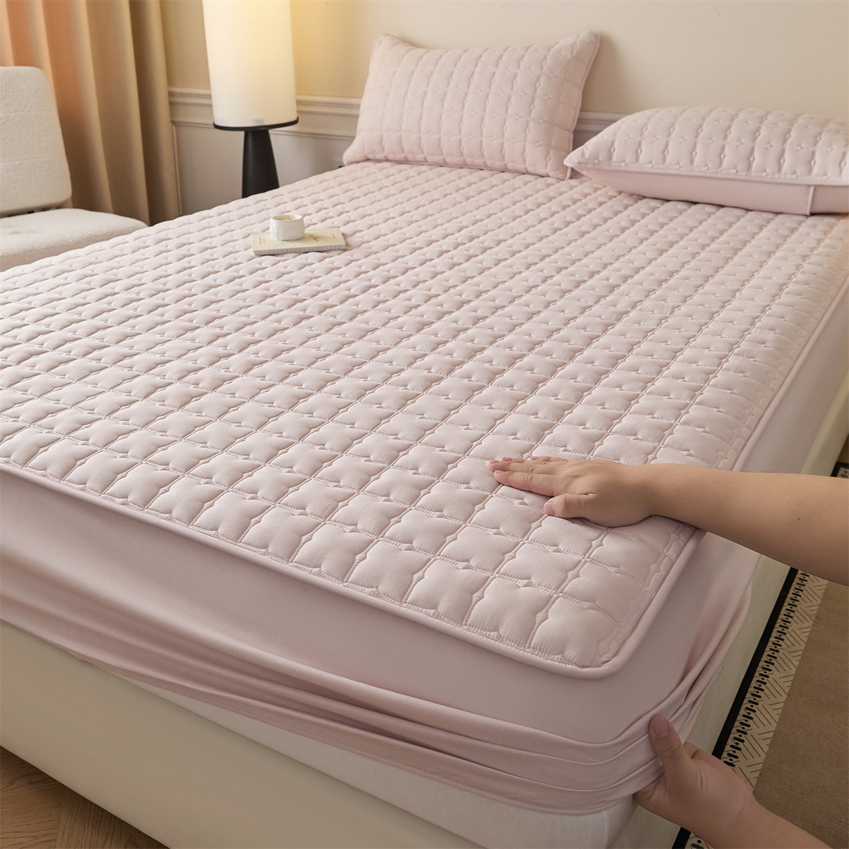 91家纺网 家纺一手货源 找家纺 （总）优眠坊 2026新款夹棉床笠/防水床笠   床笠三件套