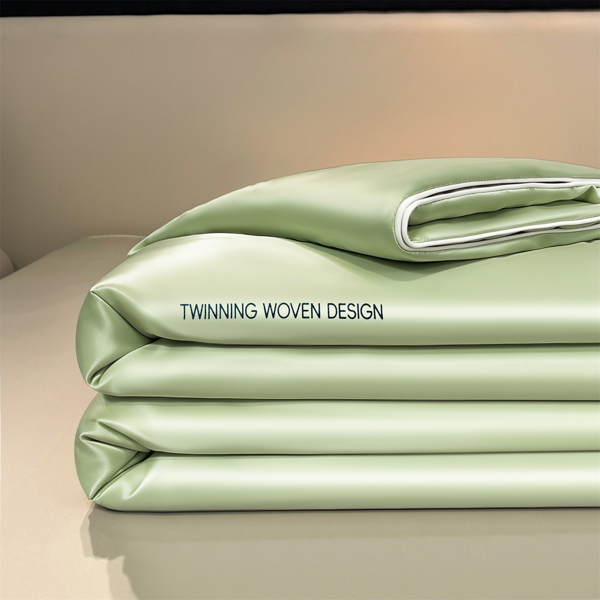 91家纺网 家纺一手货源 找家纺 招财星家纺 2026新款可水洗真丝被夏天空调被单人夏凉被冰丝夏被被子双人薄被（带质检报告买家秀） 丝语-青果绿+银灰