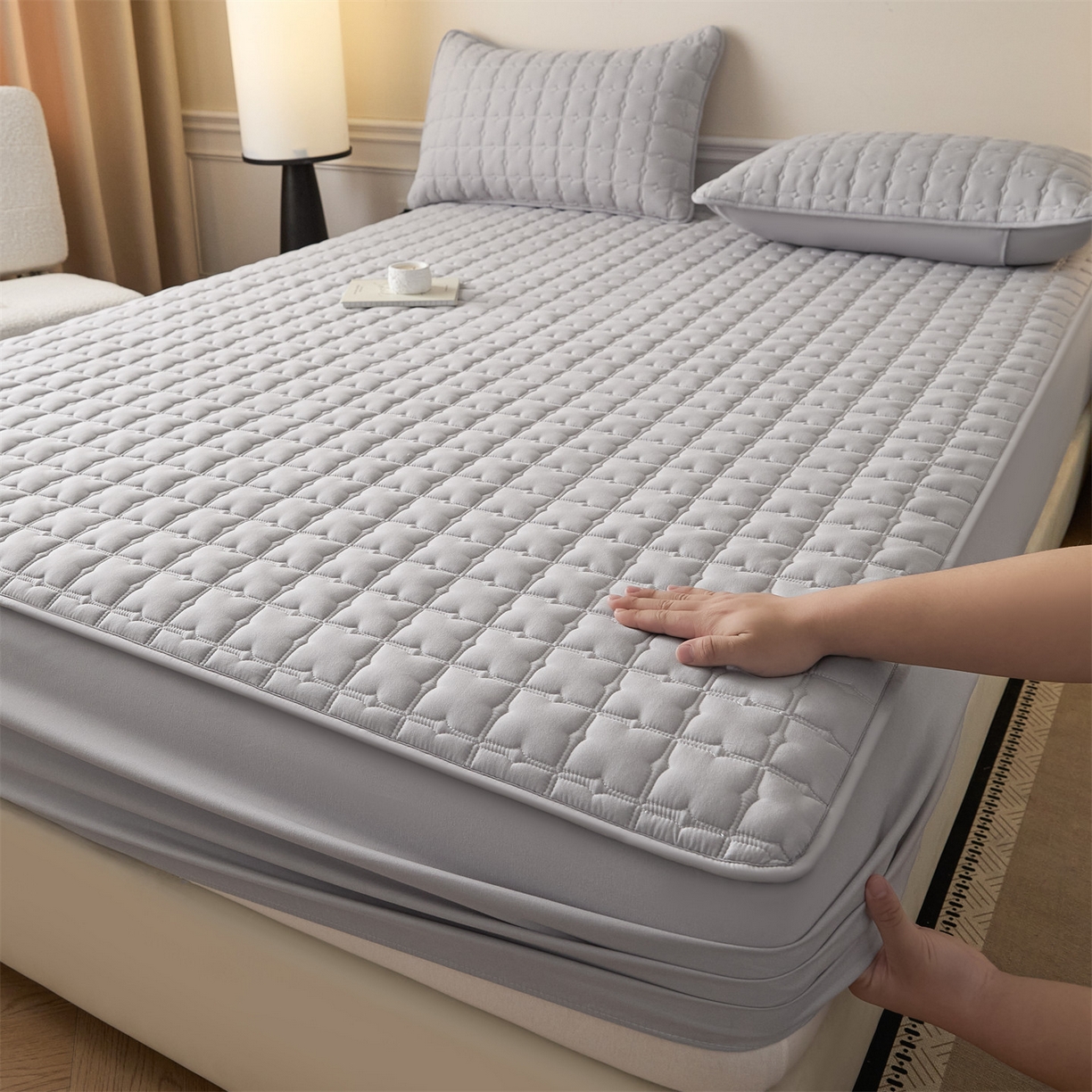 91家纺网 家纺一手货源 找家纺 （总）优眠坊 2026新款夹棉床笠/防水床笠   床笠三件套