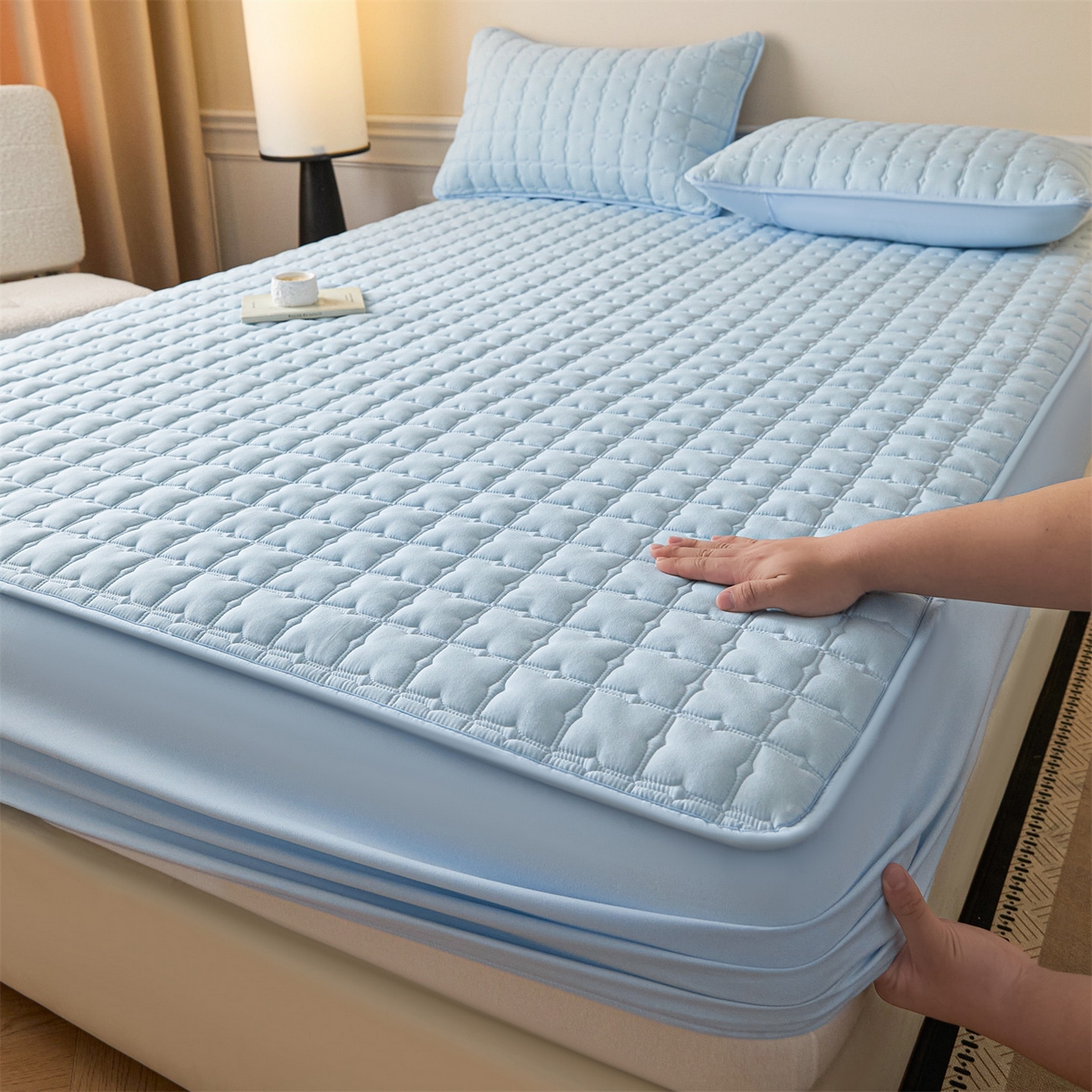 91家纺网 家纺一手货源 找家纺 （总）优眠坊 2026新款夹棉床笠/防水床笠   床笠三件套