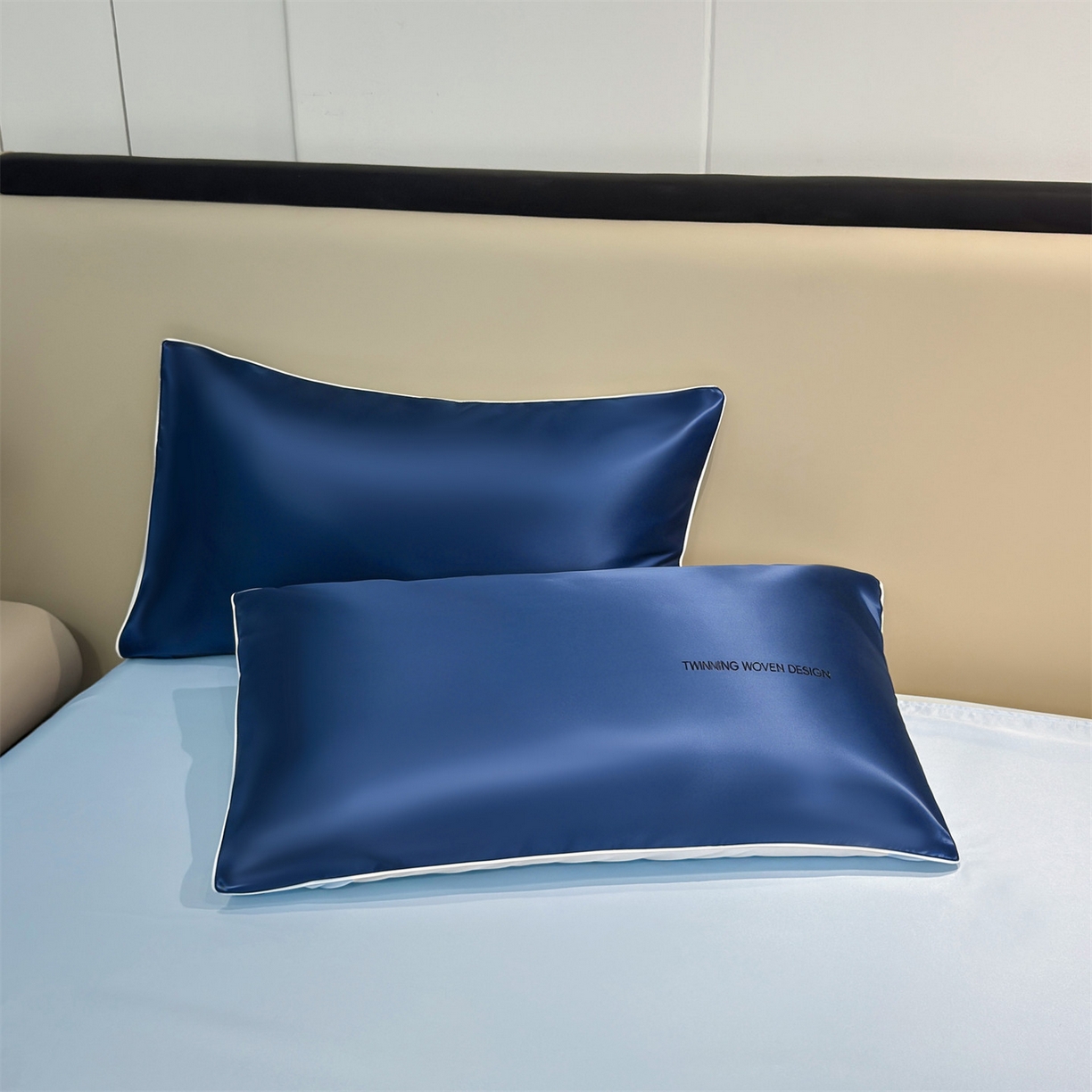 91家纺网 家纺一手货源 找家纺 招财星家纺 2026新款可水洗真丝被夏天空调被单人夏凉被冰丝夏被被子双人薄被（带质检报告买家秀） 丝语-深海蓝+水蓝