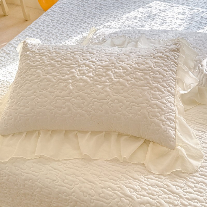 91家纺网 家纺一手货源 找家纺 苏米娜家纺SUMINA 2026新款春夏韩版床盖款多功能夏被床盖四件套 花恋系列 花恋-奶昔白