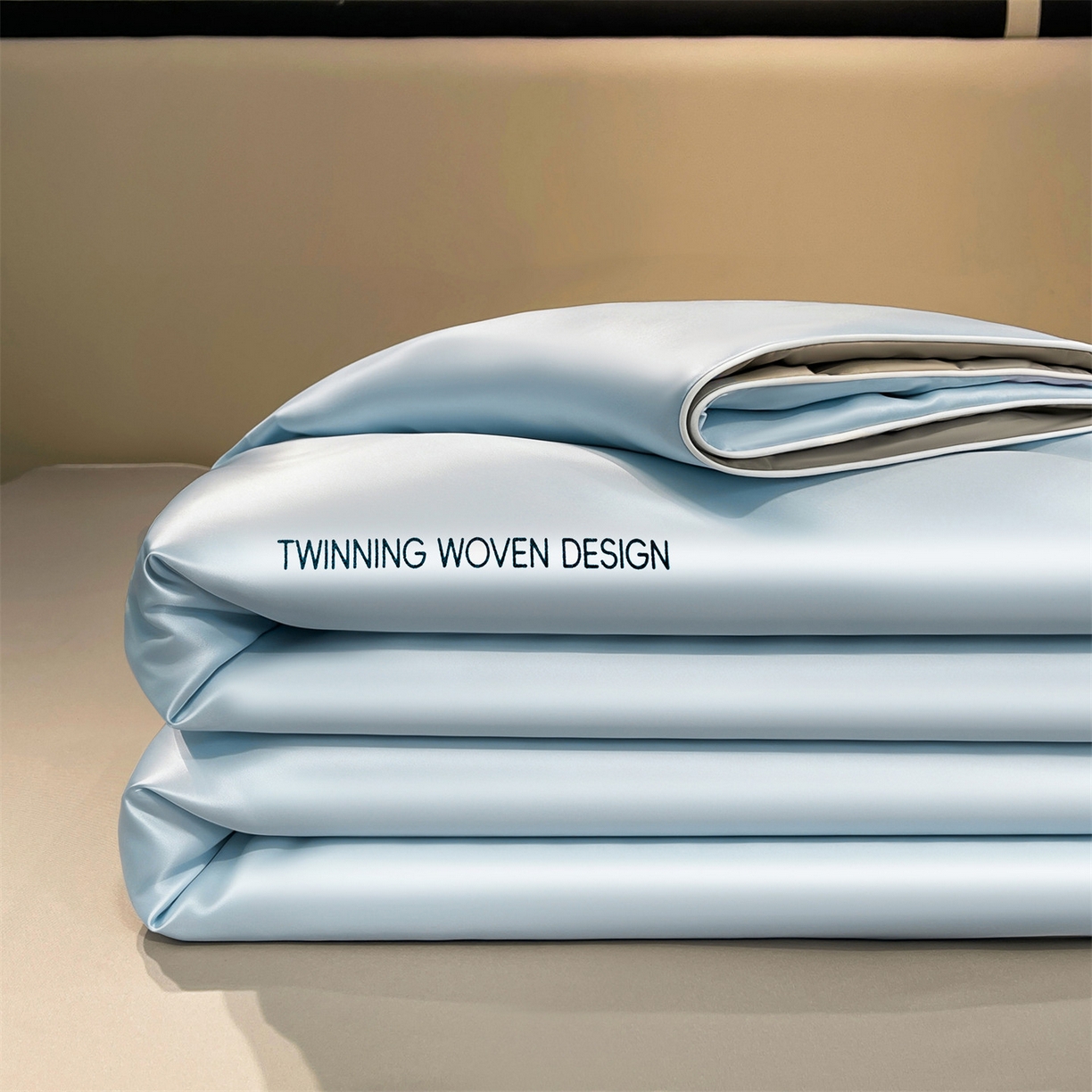 91家纺网 家纺一手货源 找家纺 招财星家纺 2026新款可水洗真丝被夏天空调被单人夏凉被冰丝夏被被子双人薄被（带质检报告买家秀） 丝语-水蓝+银灰