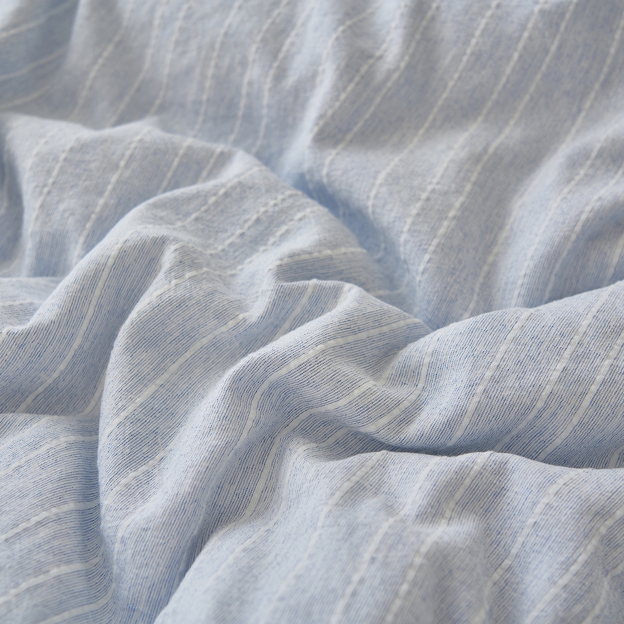 91家纺网 家纺一手货源 找家纺 （总）晨曦家纺 2026新款荷叶花边泡芙纱提花夏凉被四件套可水洗棉夏被四件套少女风