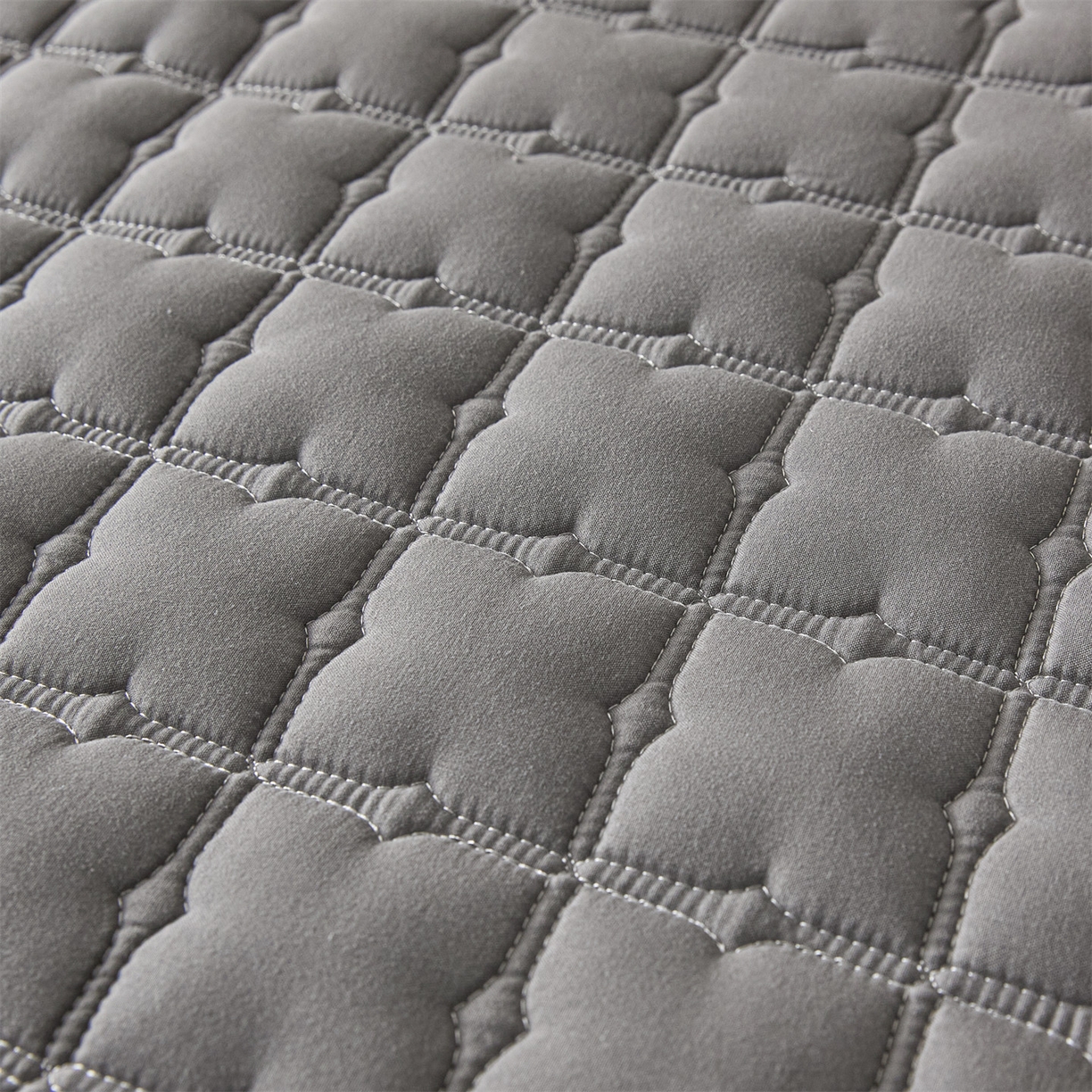 91家纺网 家纺一手货源 找家纺 优眠坊 2026新款夹棉床笠/防水床笠   床笠三件套 格趣-深灰-不防水款