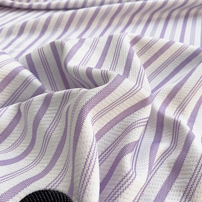 91家纺网 家纺一手货源 找家纺 炫拼家纺 2026新款A类凉豆豆提花条纹卡通刺绣床笠席 条纹-淘气猫