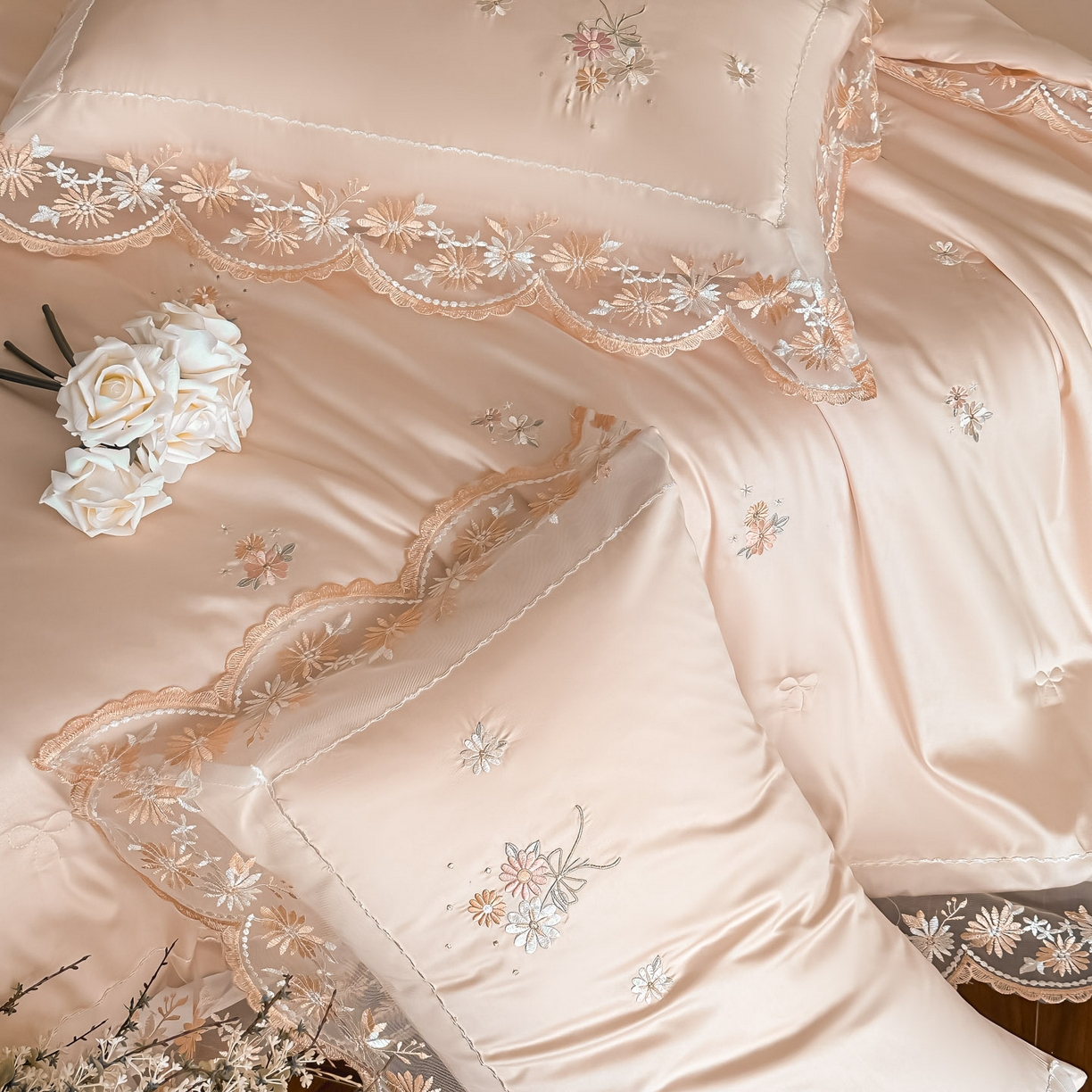 91家纺网 家纺一手货源 找家纺 爱家（原缔乐家纺） 2026新款天丝夏被四件套-轻梦 轻梦-公主粉