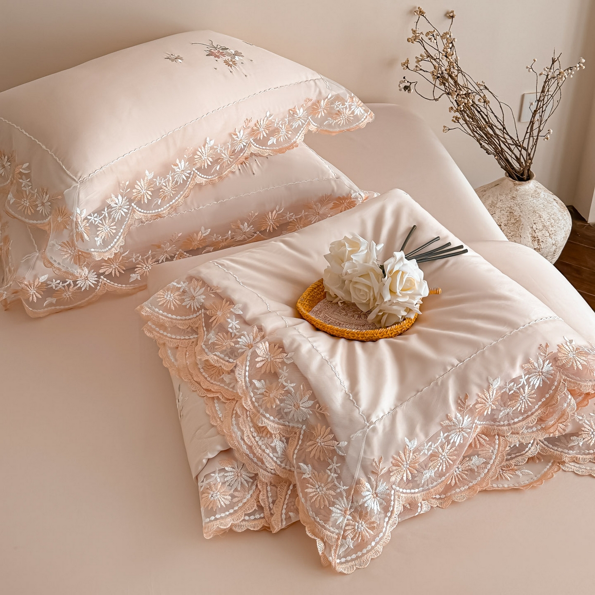 91家纺网 家纺一手货源 找家纺 爱家（原缔乐家纺） 2026新款天丝夏被四件套-轻梦 轻梦-公主粉