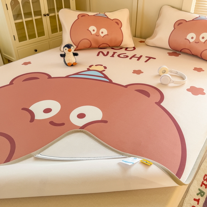 91家纺网 家纺一手货源 找家纺 （总）潮邦创意家居 2026新款A类小冰皮软席油光冰丝席-巴波布布系列【含A类检测报告】