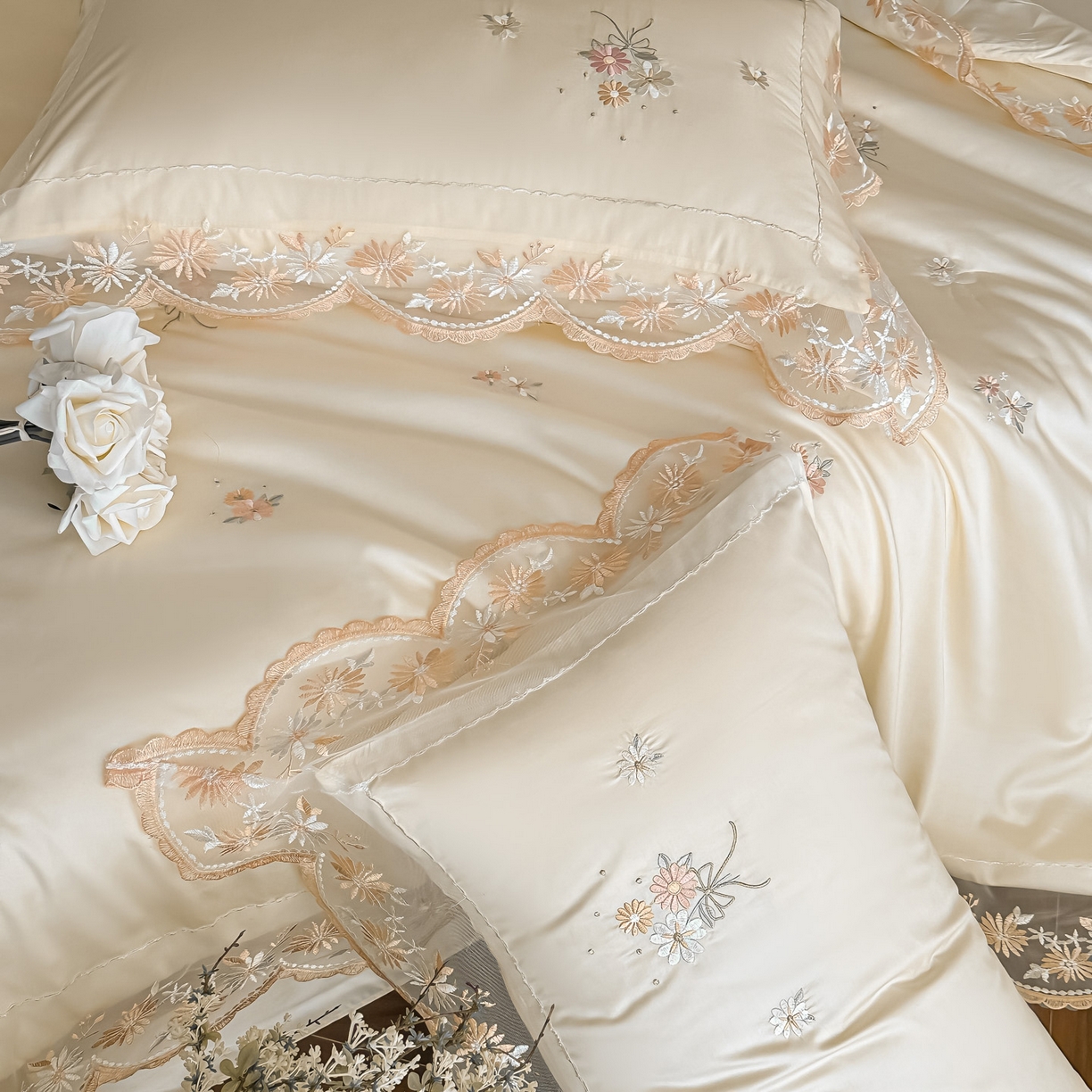 91家纺网 家纺一手货源 找家纺 爱家（原缔乐家纺） 2026新款天丝夏被四件套-轻梦 轻梦-奶昔白