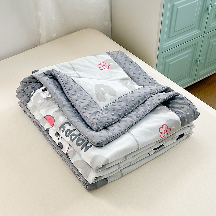 91家纺网 家纺一手货源 找家纺 花满路 2026新款氨凉感丝夏被 小熊猫