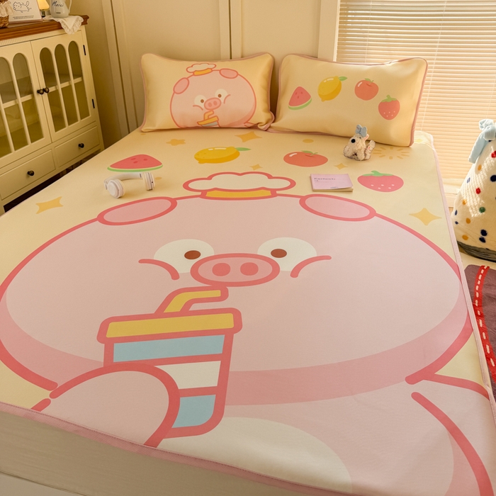 91家纺网 家纺一手货源 找家纺 （总）潮邦创意家居 2026新款A类小冰皮软席油光冰丝席-巴波布布系列【含A类检测报告】