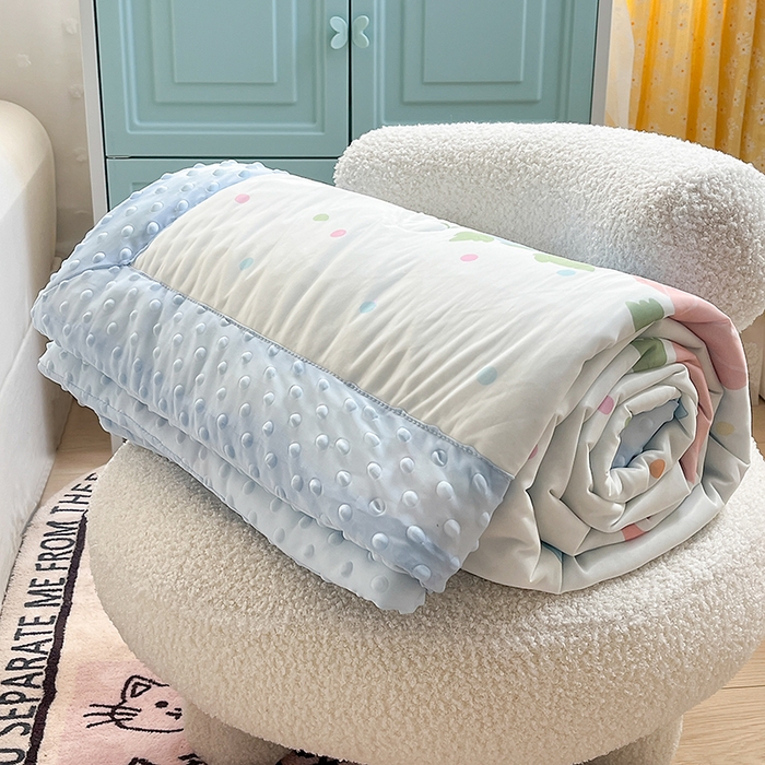 91家纺网 家纺一手货源 找家纺 花满路 2026新款氨凉感丝夏被 幸运瓜