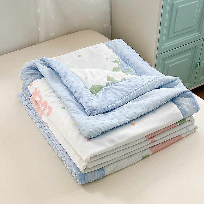 91家纺网 家纺一手货源 找家纺 花满路 2026新款氨凉感丝夏被 幸运瓜