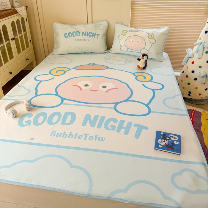 91家纺网 家纺一手货源 找家纺 （总）潮邦创意家居 2026新款A类小冰皮软席油光冰丝席-巴波布布系列【含A类检测报告】