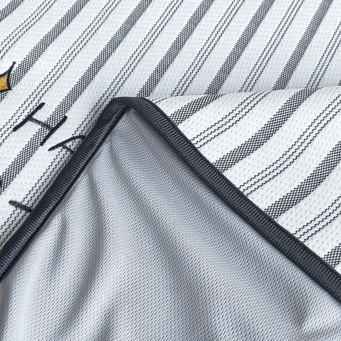 91家纺网 家纺一手货源 找家纺 炫拼家纺 2026新款A类凉豆豆提花条纹卡通刺绣床笠席 条纹-又混了一天