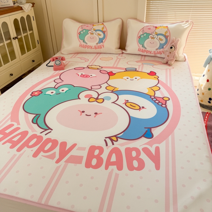 91家纺网 家纺一手货源 找家纺 （总）潮邦创意家居 2026新款A类小冰皮软席油光冰丝席-巴波布布系列【含A类检测报告】