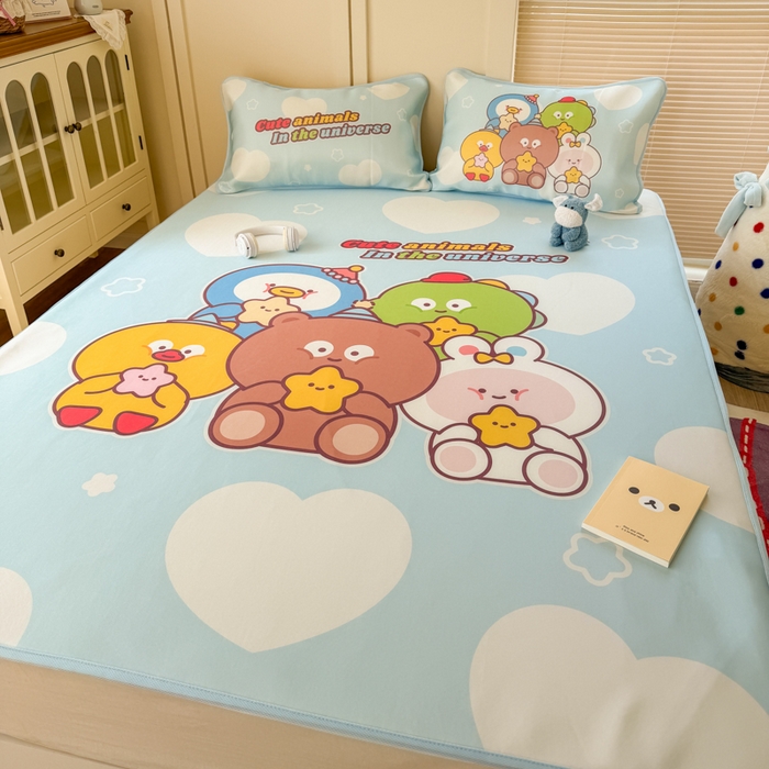 潮邦创意家居 2026新款A类小冰皮软席油光冰丝席-巴波布布系列【含A类检测报告】 啵啵团