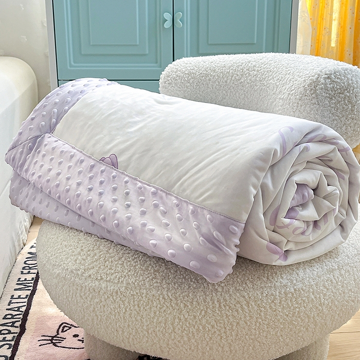 91家纺网 家纺一手货源 找家纺 花满路 2026新款氨凉感丝夏被 郁金香