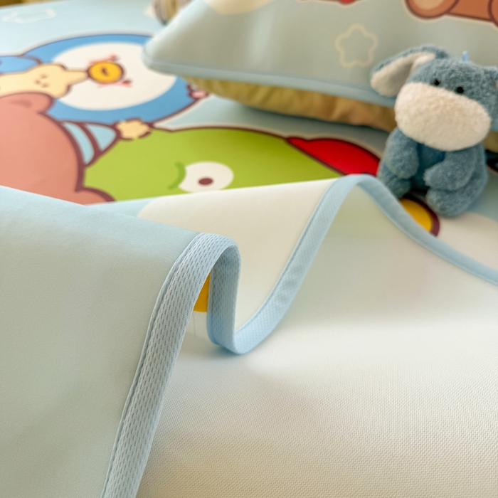 91家纺网 家纺一手货源 找家纺 潮邦创意家居 2026新款A类小冰皮软席油光冰丝席-巴波布布系列【含A类检测报告】 啵啵团