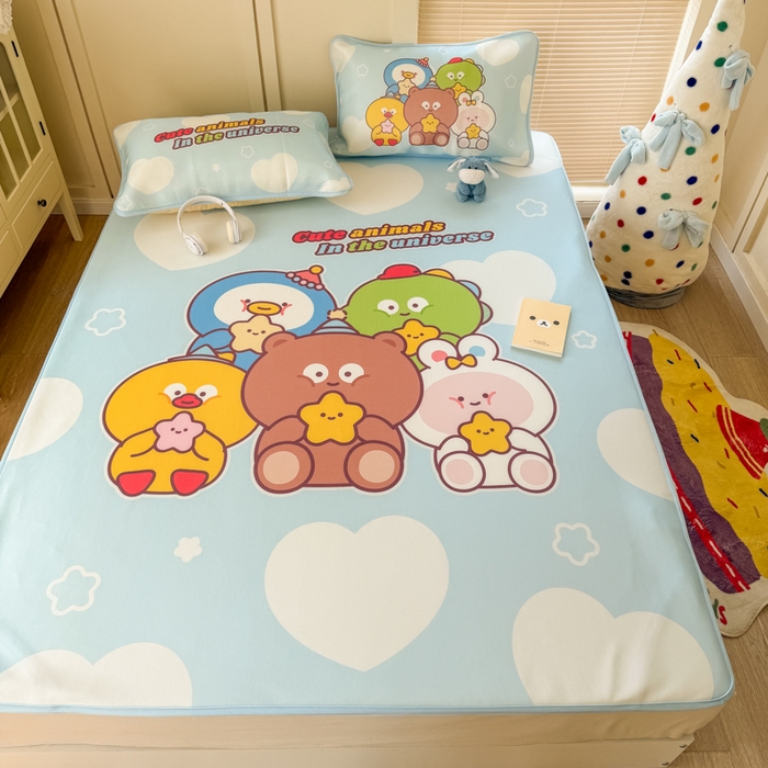 91家纺网 家纺一手货源 找家纺 潮邦创意家居 2026新款A类小冰皮软席油光冰丝席-巴波布布系列【含A类检测报告】 啵啵团