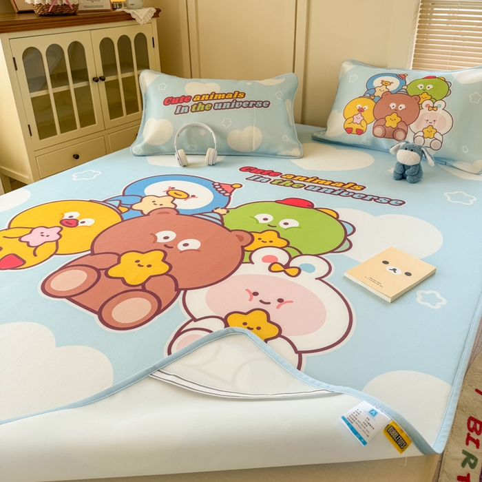 91家纺网 家纺一手货源 找家纺 潮邦创意家居 2026新款A类小冰皮软席油光冰丝席-巴波布布系列【含A类检测报告】 啵啵团