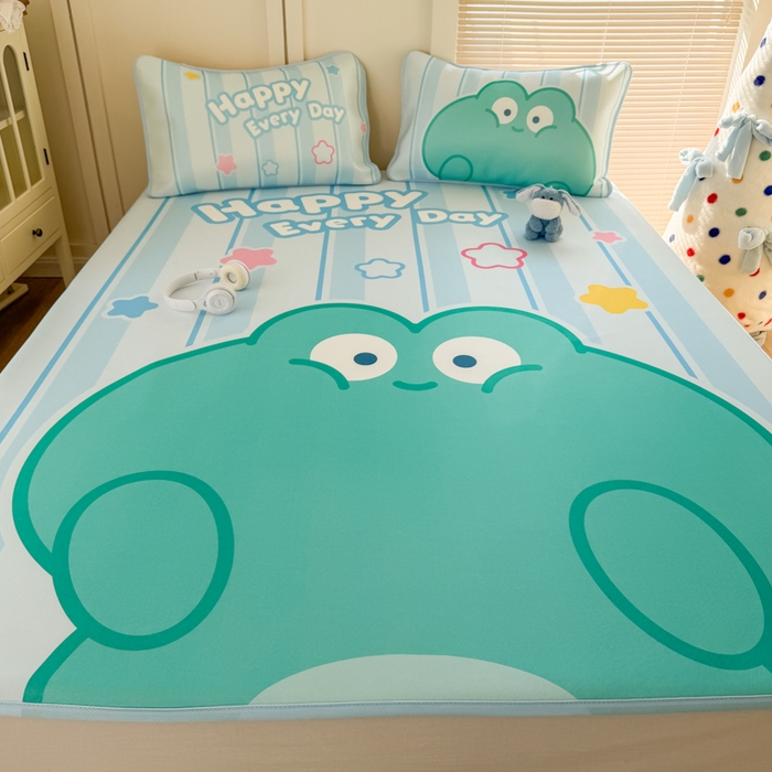 91家纺网 家纺一手货源 找家纺 潮邦创意家居 2026新款A类小冰皮软席油光冰丝席-巴波布布系列【含A类检测报告】 布布安安