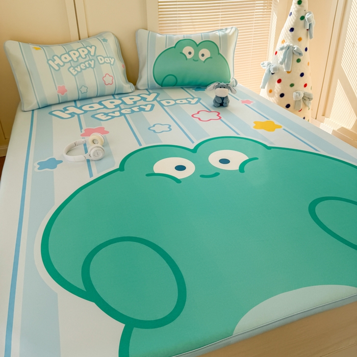 91家纺网 家纺一手货源 找家纺 潮邦创意家居 2026新款A类小冰皮软席油光冰丝席-巴波布布系列【含A类检测报告】 布布安安