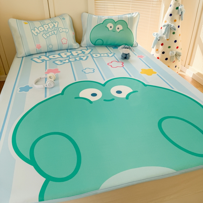 91家纺网 家纺一手货源 找家纺 潮邦创意家居 2026新款A类小冰皮软席油光冰丝席-巴波布布系列【含A类检测报告】 布布安安