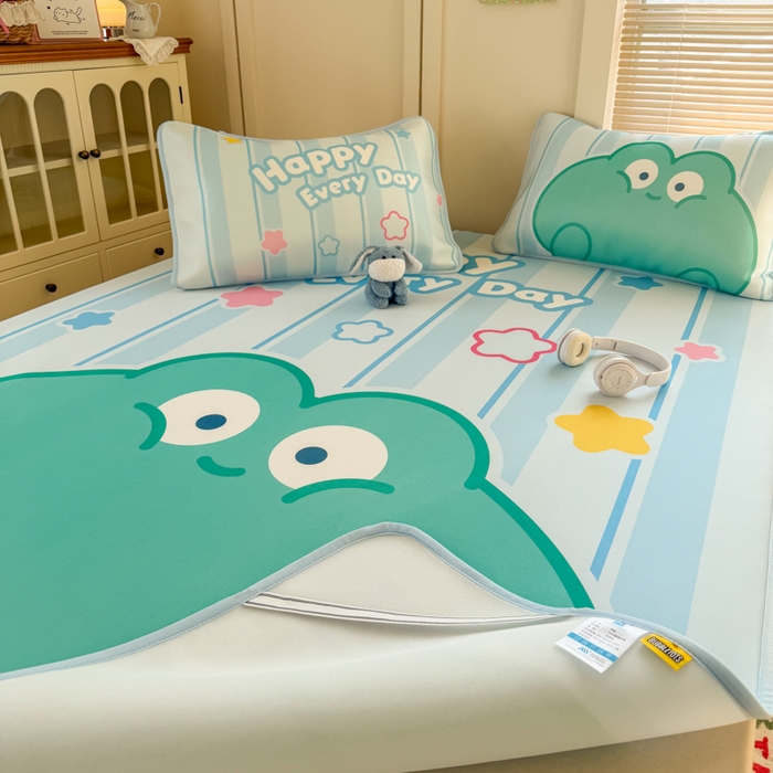 91家纺网 家纺一手货源 找家纺 潮邦创意家居 2026新款A类小冰皮软席油光冰丝席-巴波布布系列【含A类检测报告】 布布安安