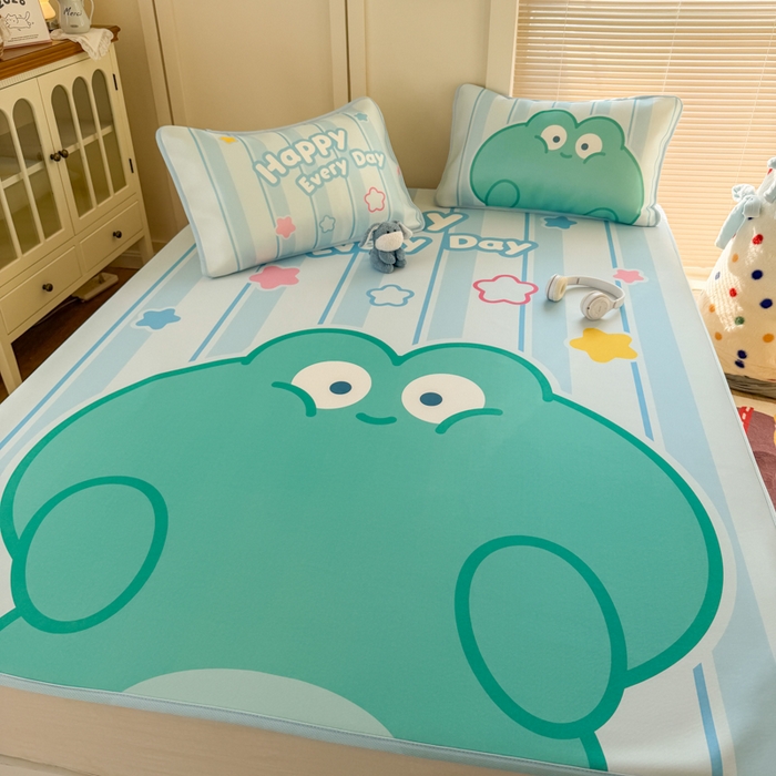 91家纺网 家纺一手货源 找家纺 潮邦创意家居 2026新款A类小冰皮软席油光冰丝席-巴波布布系列【含A类检测报告】 布布安安