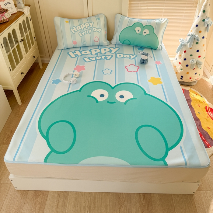 91家纺网 家纺一手货源 找家纺 潮邦创意家居 2026新款A类小冰皮软席油光冰丝席-巴波布布系列【含A类检测报告】 布布安安