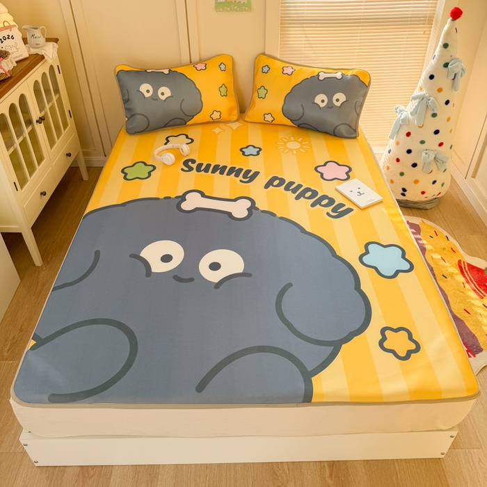 91家纺网 家纺一手货源 找家纺 潮邦创意家居 2026新款A类小冰皮软席油光冰丝席-巴波布布系列【含A类检测报告】 布布啵啵