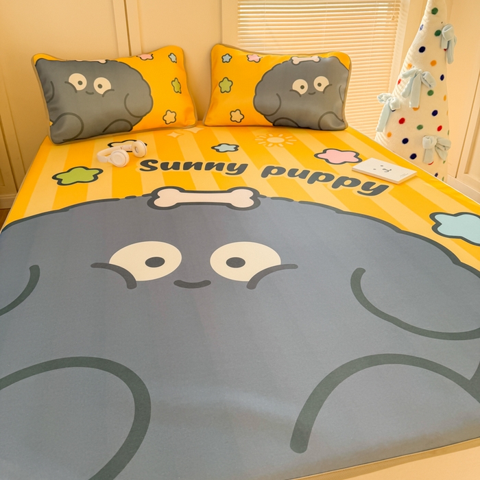 91家纺网 家纺一手货源 找家纺 潮邦创意家居 2026新款A类小冰皮软席油光冰丝席-巴波布布系列【含A类检测报告】 布布啵啵