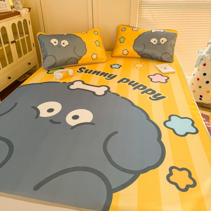 91家纺网 家纺一手货源 找家纺 潮邦创意家居 2026新款A类小冰皮软席油光冰丝席-巴波布布系列【含A类检测报告】 布布啵啵